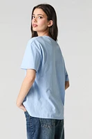 Stitch Embroidered Graphic Boyfriend T-Shirt