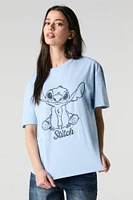 Stitch Embroidered Graphic Boyfriend T-Shirt