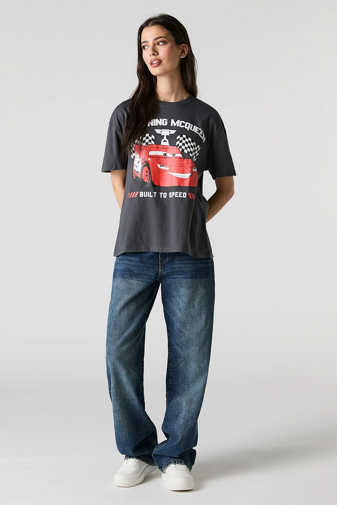 Lightning McQueen Graphic Boyfriend T-Shirt