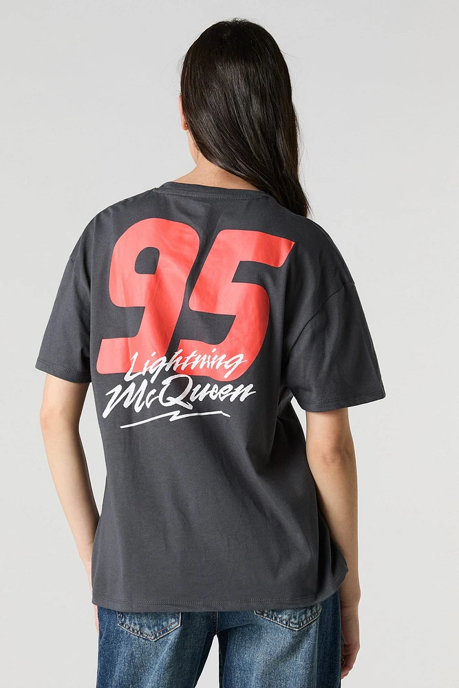 Lightning McQueen Graphic Boyfriend T-Shirt