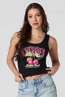 Cherries Graphic Ribbed Tank