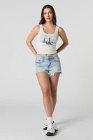 Charleston Graphic Ribbed Tank