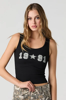 1991 Graphic Ribbed Tank