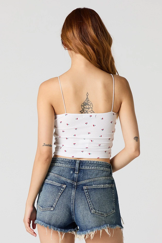Ribbed Bungee Strap Cami