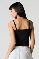 Camisole Henley côtelée