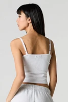 Camisole Henley côtelée