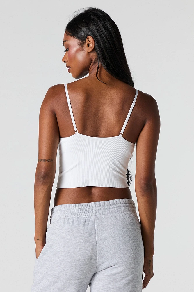 Camisole cÃ´telÃ© sans couture Ã  encolure en V avec bonnets intÃ©grÃ©s