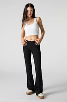 Seamless Ribbed Scoop Neck Tank with Built-In Bra Cups