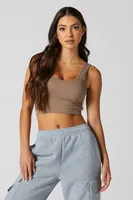 Seamless Scoop Neck Cropped Tank