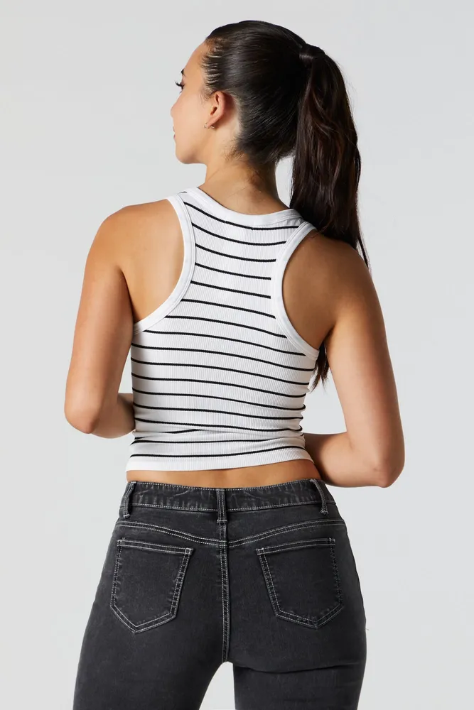 Striped Seamless Ribbed Tank