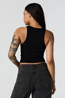 Seamless Ribbed Crewneck Cropped Tank