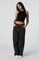 Seamless Ribbed Crewneck Cropped Tank