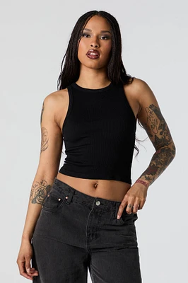 Seamless Ribbed Crewneck Cropped Tank