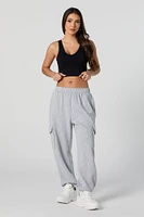 Seamless Ribbed V-Neck Cropped Tank