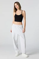 Seamless Ribbed Scoop Neck Cropped Cami