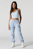 Seamless V-Neck Cami with Built-In Bra Cups