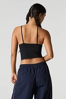 Seamless Scoop Neck Cami with Built-In Bra Cups