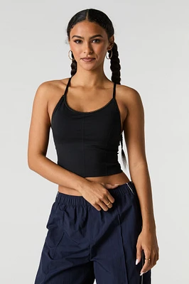 Seamless Scoop Neck Cami with Built-In Bra Cups