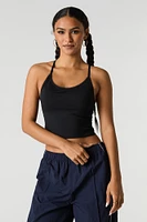 Seamless Scoop Neck Cami with Built-In Bra Cups