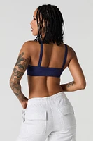 Seamless Ribbed Bralette with Built-In Cups