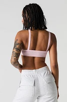 Seamless Ribbed Bralette with Built-In Cups