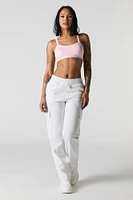 Seamless Ribbed Bralette with Built-In Cups