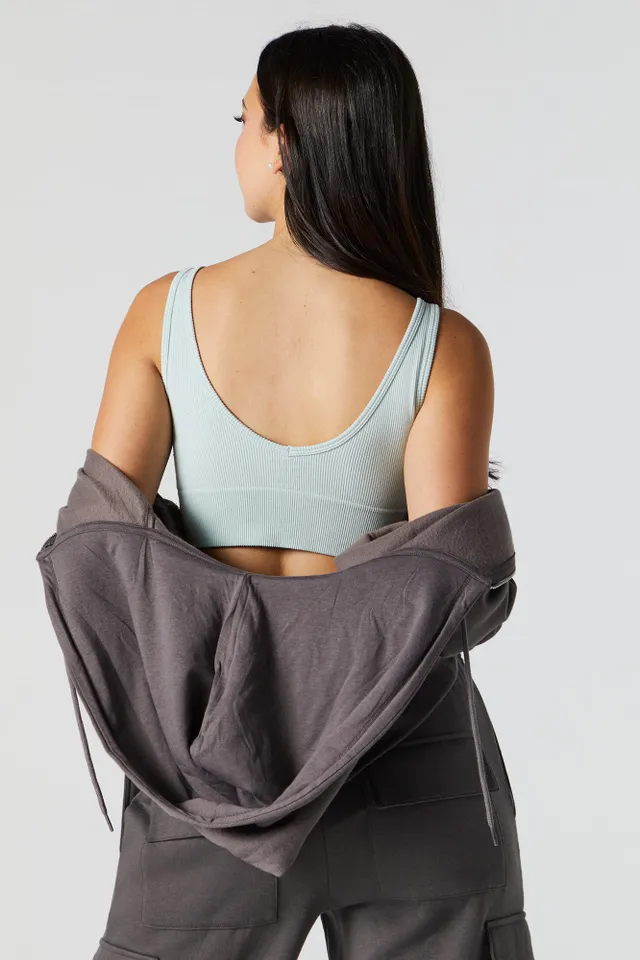 Seamless Rib Scoop Bralette