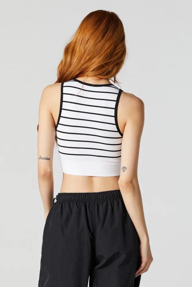 Striped Seamless Ribbed Tank