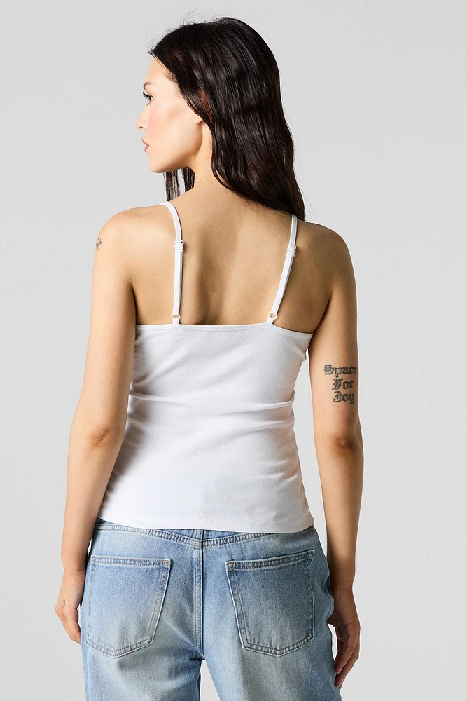 Camisole côtelée cintrée