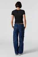 Dark Wash Cargo Pocket Skater Jean