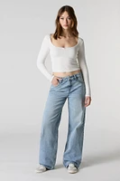 Light Wash Low Rise Skater Jean