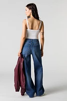 Dark Wash Wide Leg Stretch Jean