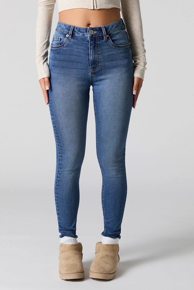 Dark Wash Stretch High Rise Skinny Jean