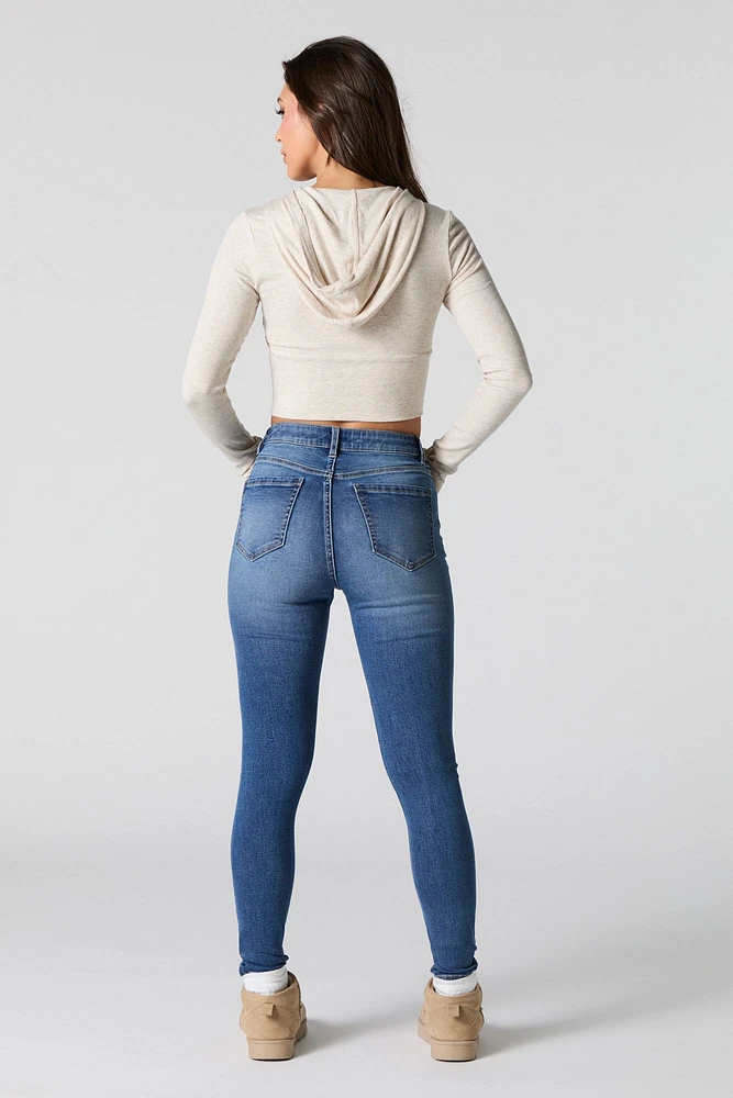 Dark Wash Stretch High Rise Skinny Jean