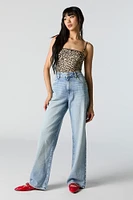 High Rise Wide Leg Jean