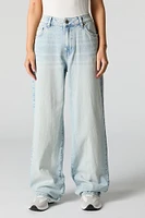 Light Wash High Rise Wide Leg Jean