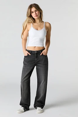 Wash Slouchy Straight Leg Jean