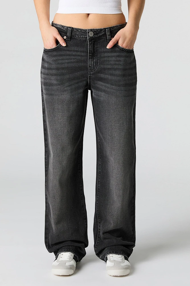 Wash Slouchy Straight Leg Jean