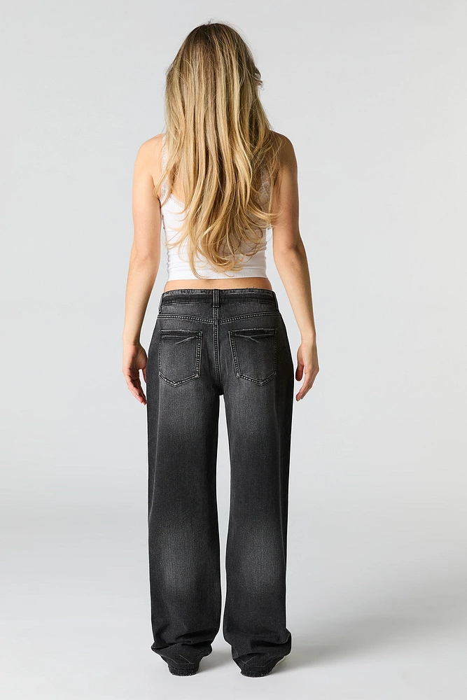 Wash Slouchy Straight Leg Jean