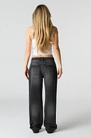 Wash Slouchy Straight Leg Jean