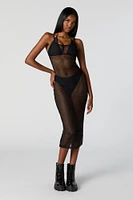 Fishnet Midi Dress Cover Up