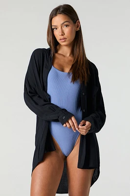 Button-Up Top Cover Up