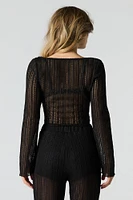 Haut court couvre-maillot crocheté avec attache