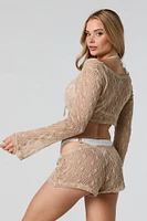 Couvre-maillot crocheté à manches longues avec attache
