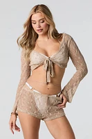 Couvre-maillot crocheté à manches longues avec attache