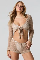 Short couvre-maillot crochet