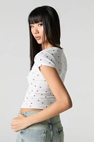 Ribbed V-Neck T-Shirt