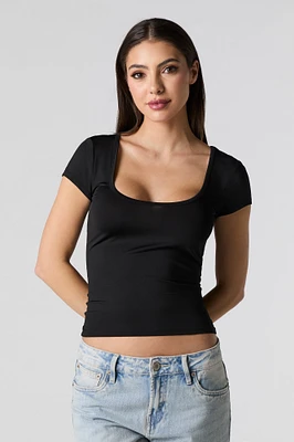 Contour Scoop Square Neck T-Shirt