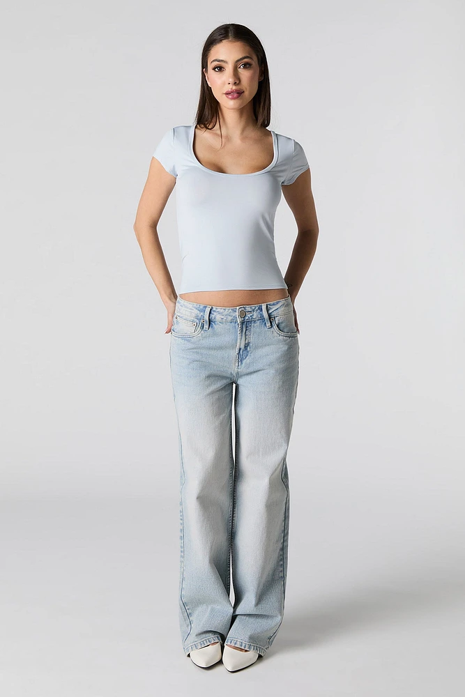 Contour Scoop Square Neck T-Shirt