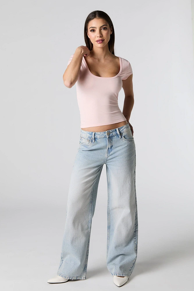 Contour Scoop Square Neck T-Shirt